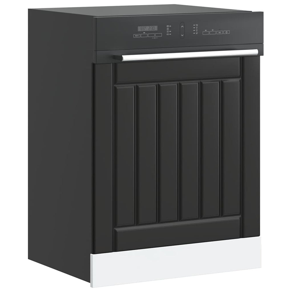 indaplovės skydelis "Lucca" Black Engineered Wood