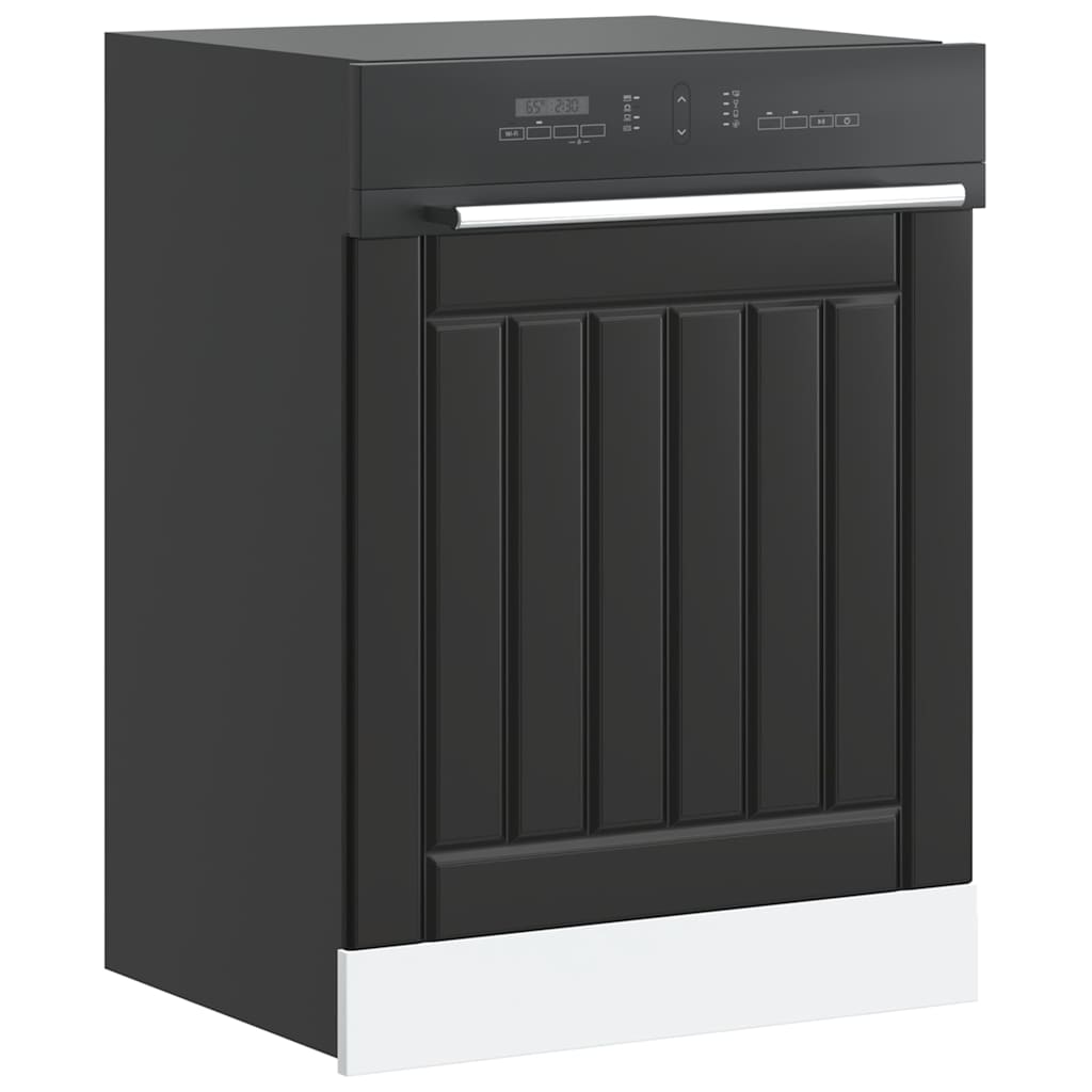 indaplovės skydelis "Lucca" Black Engineered Wood