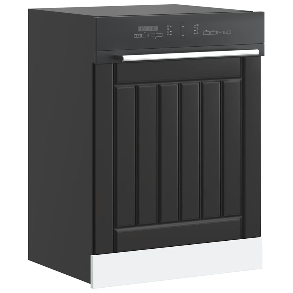 dishwasher panel "Lucca" Black Engineered Wood