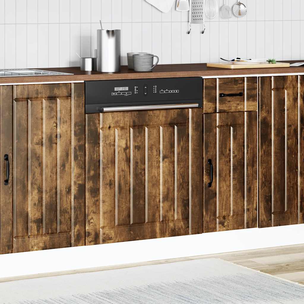 Lucca Dishwasher Panel Smoked Oak Engineered Wood