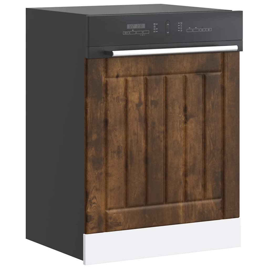 Lucca Dishwasher Panel Smoked Oak Engineered Wood