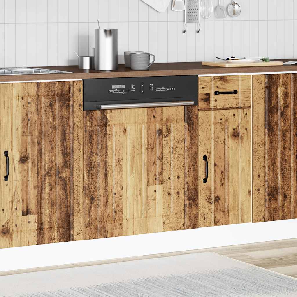 Trauku mazgājamās mašīnas panelis "Lucca" Old Wood izgatavota koka apdare
