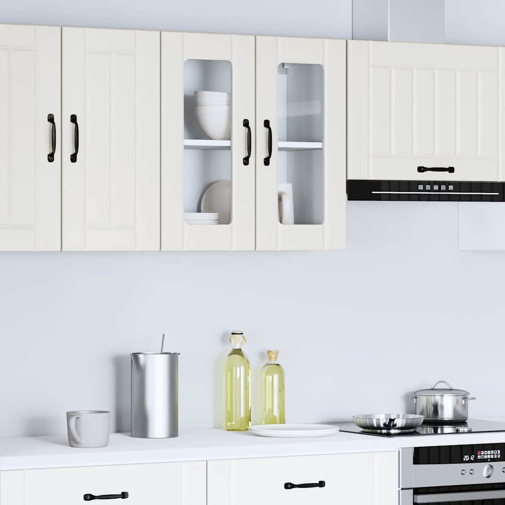 Lucca Wall Kitchen Cabinet with Glass Doors