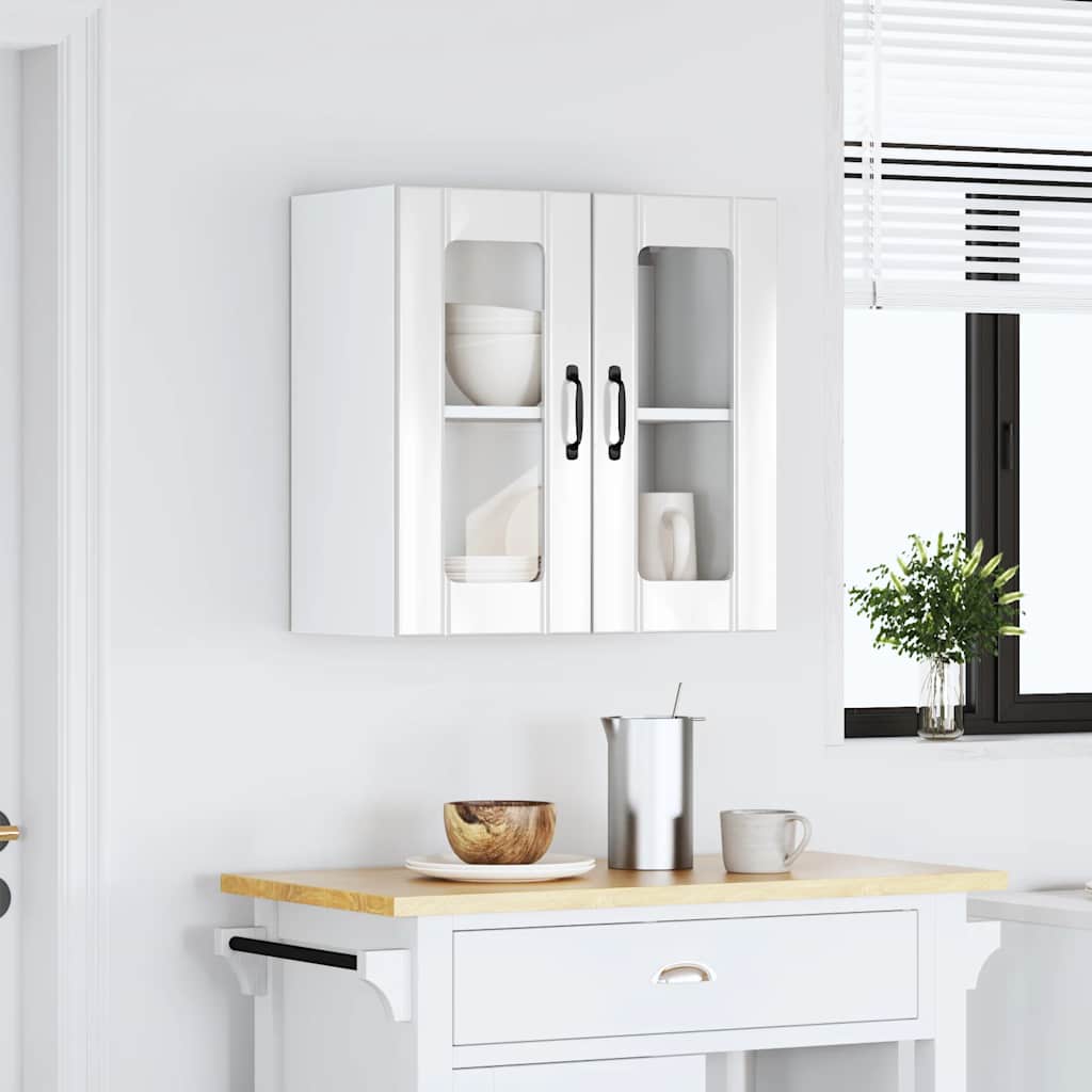 Lucca kitchen wall cabinet with glass doors