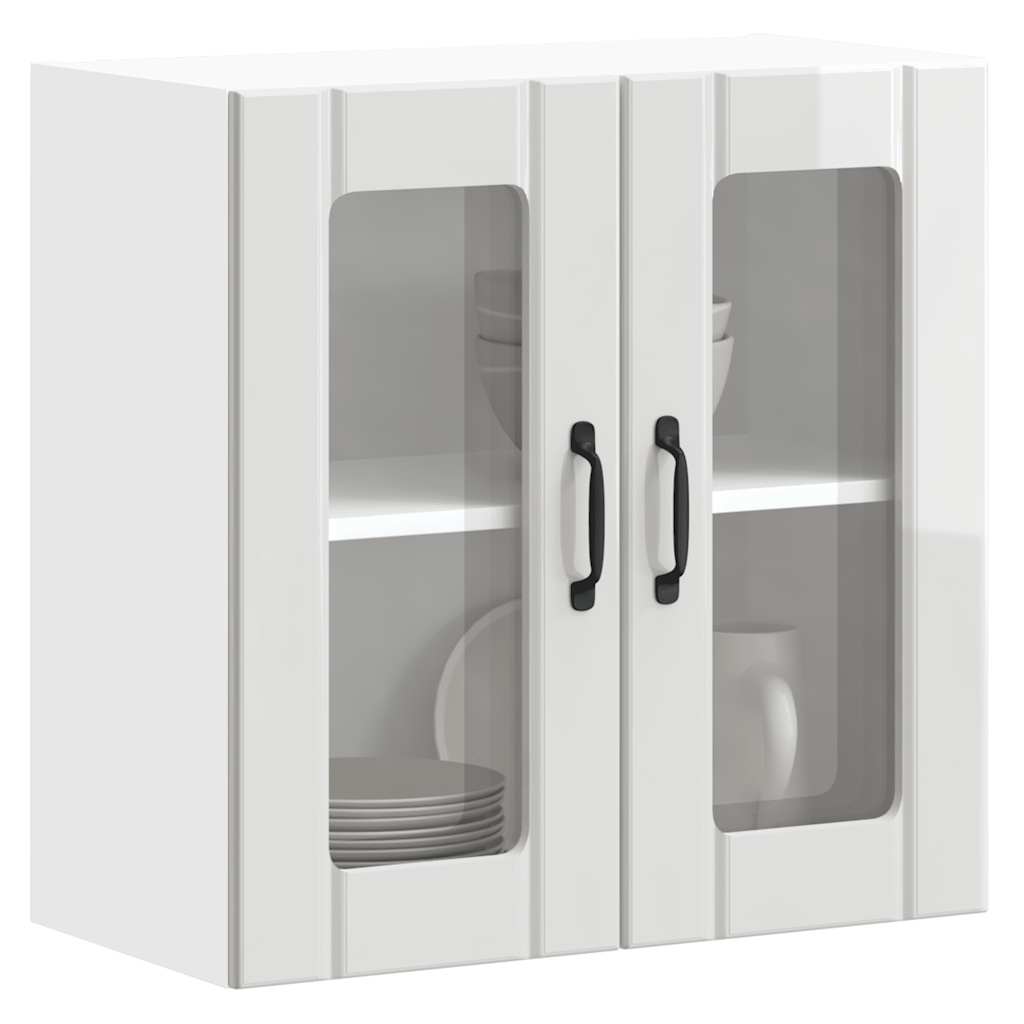 Lucca kitchen wall cabinet with glass doors