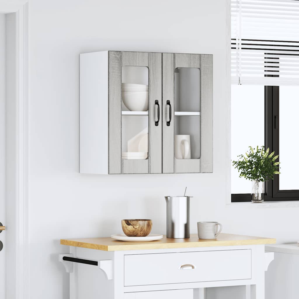 Lucca wall kitchen cabinet with glass doors