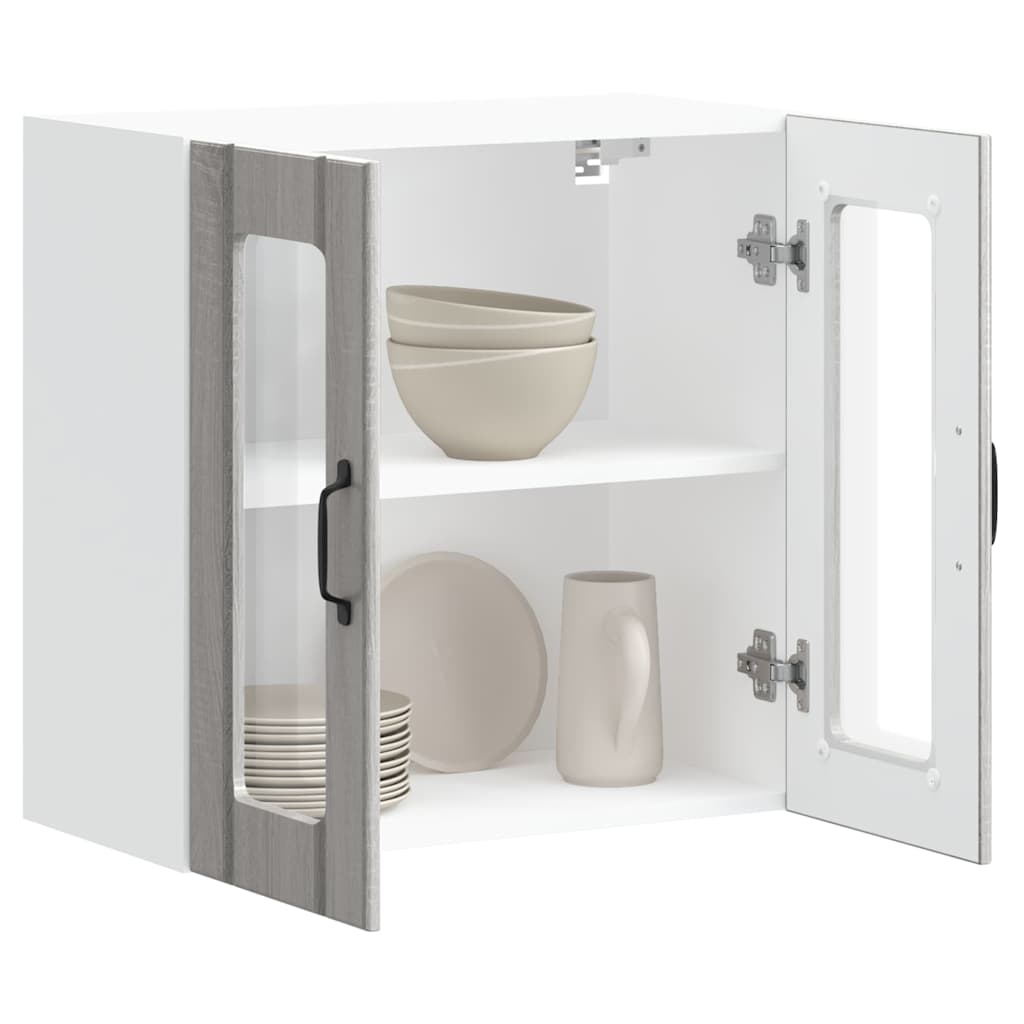 Lucca wall kitchen cabinet with glass doors