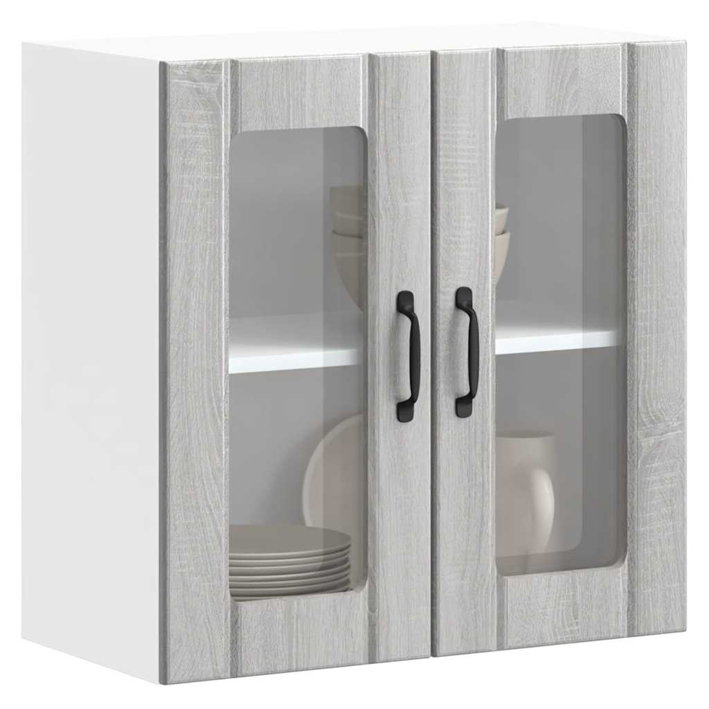 Lucca wall kitchen cabinet with glass doors