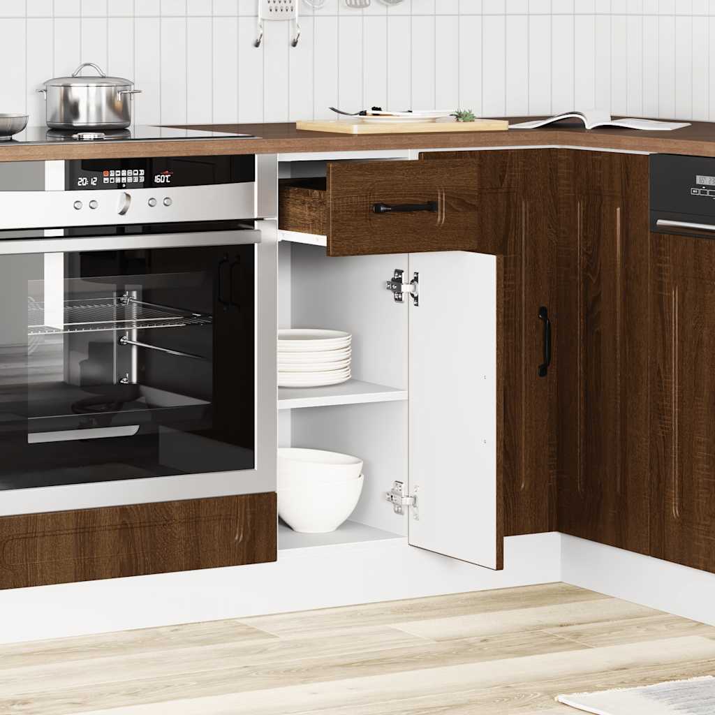 Kitchen cabinet, Porto, brown oak, engineered wood