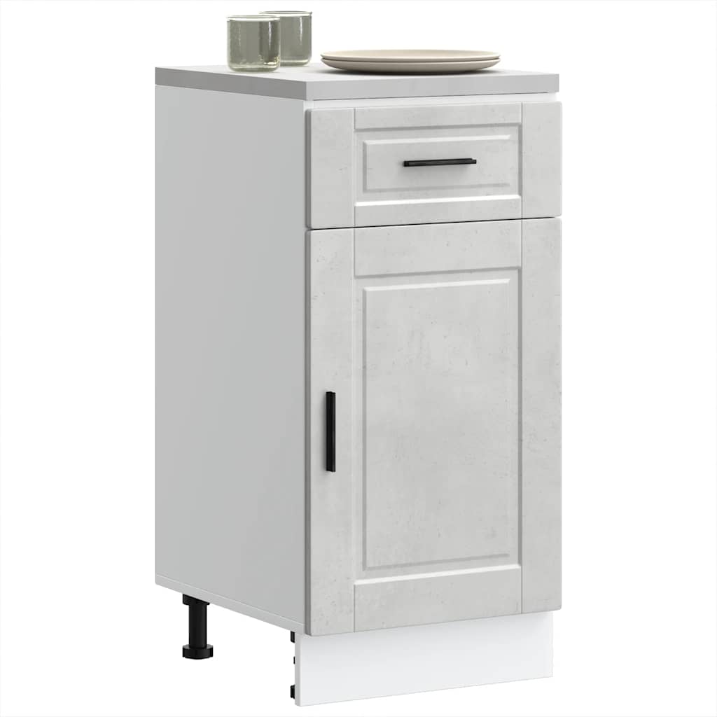 Kitchen cabinet, Porto, concrete grey, engineered wood