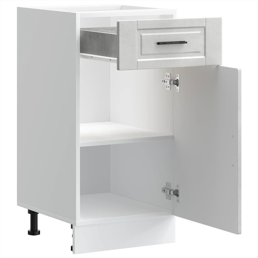 Kitchen cabinet, Porto, concrete grey, engineered wood