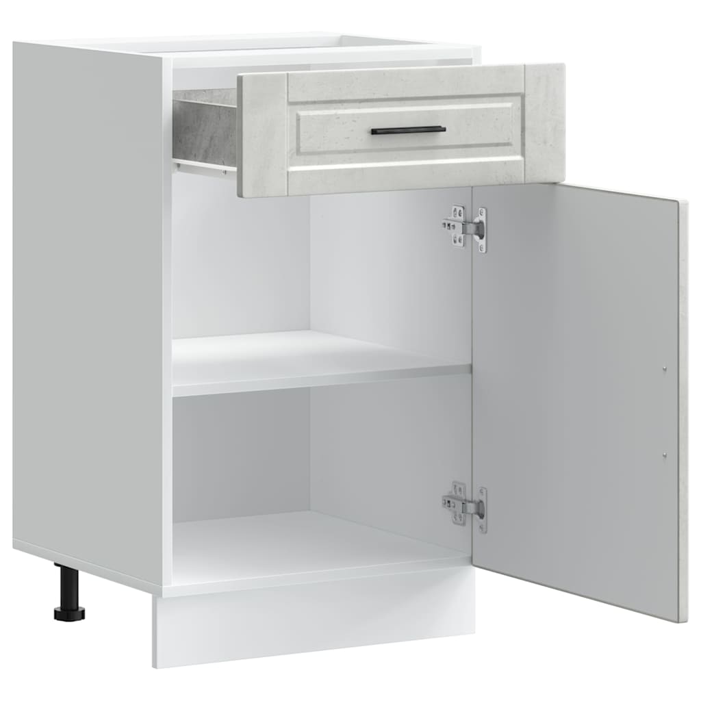 Kitchen cabinet, Porto, concrete grey, engineered wood