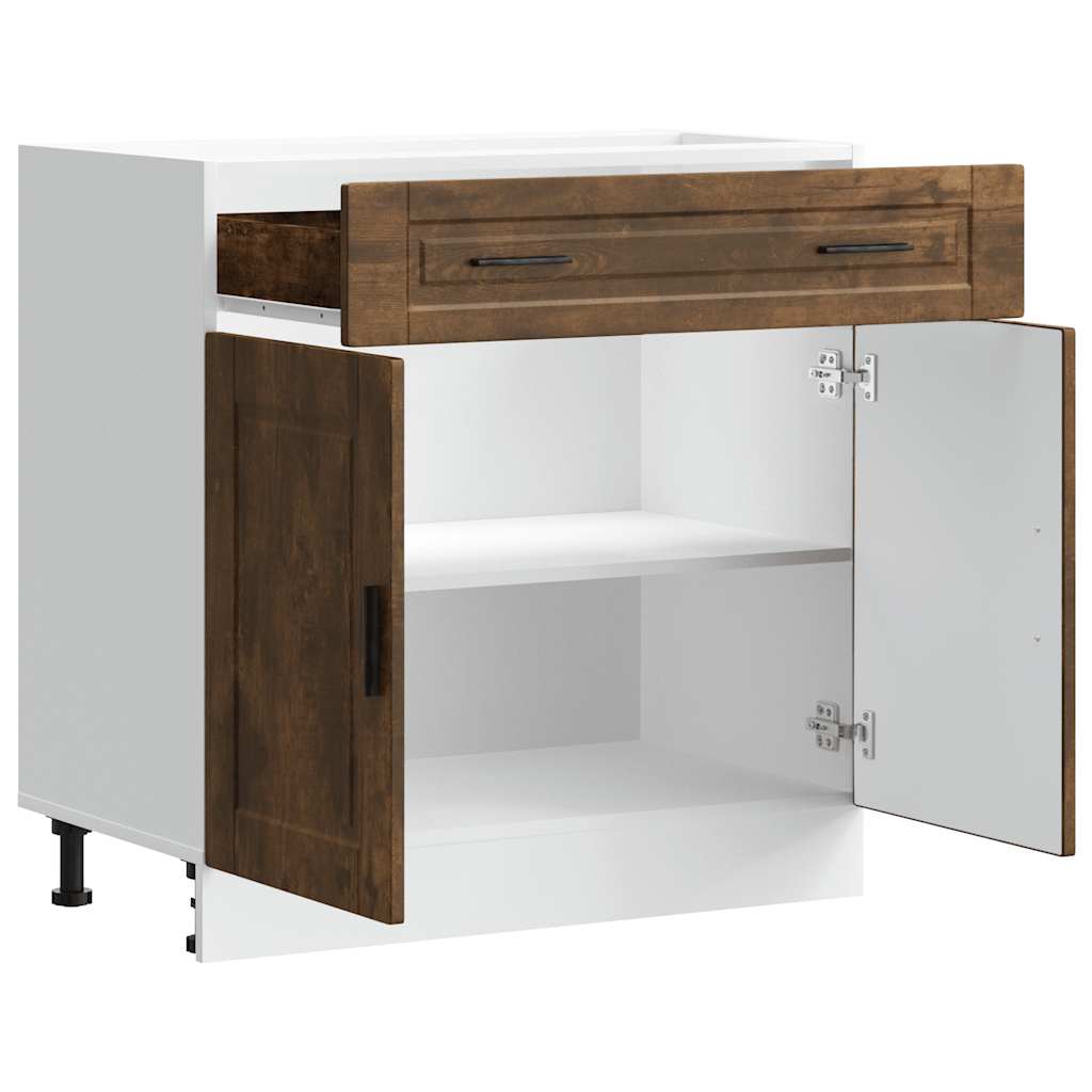 Kitchen cabinet, Porto, smoked oak, engineered wood