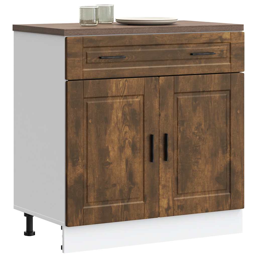 Kitchen cabinet, Porto, smoked oak, engineered wood