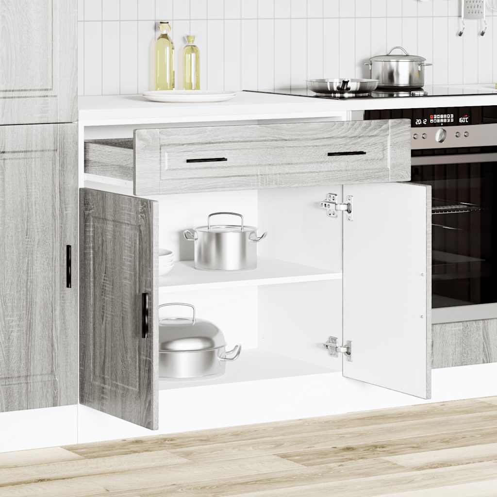 Kitchen cabinet, Porto, grey, engineered wood
