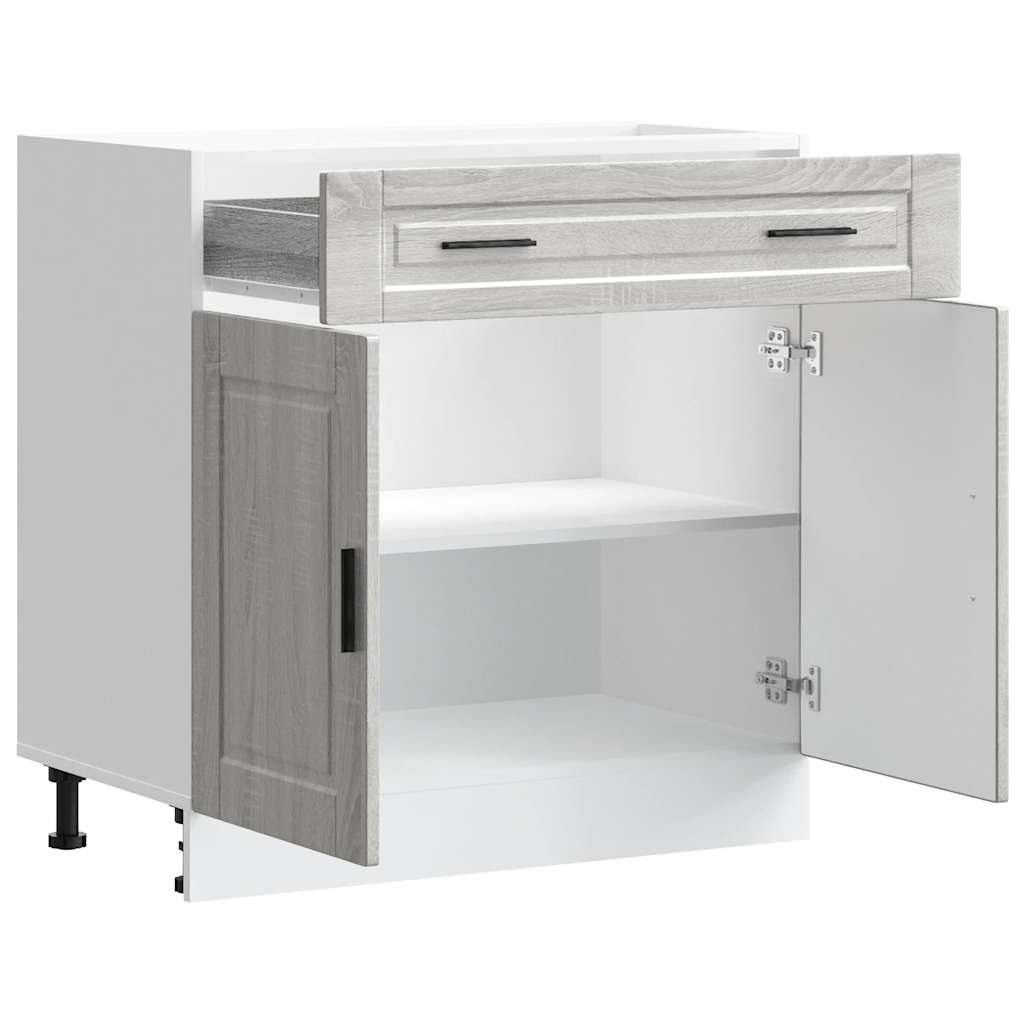 Kitchen cabinet, Porto, grey, engineered wood