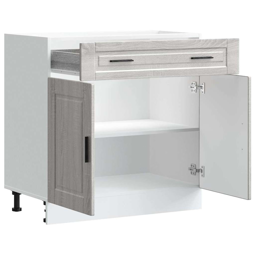Kitchen cabinet, Porto, grey, engineered wood