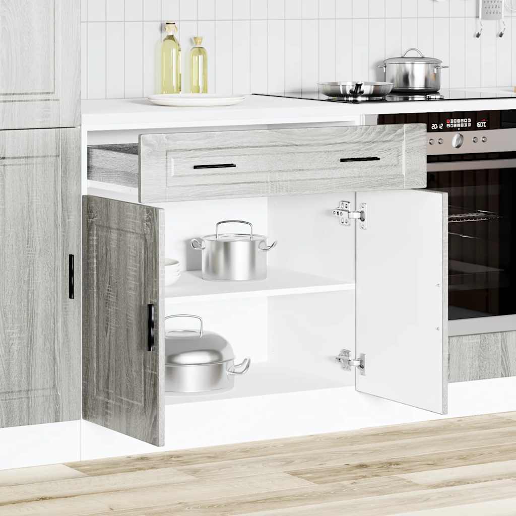 Kitchen cabinet, Porto, grey, engineered wood