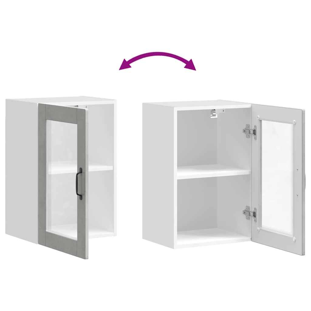 kitchen wall cabinet with glass doors "Porto"