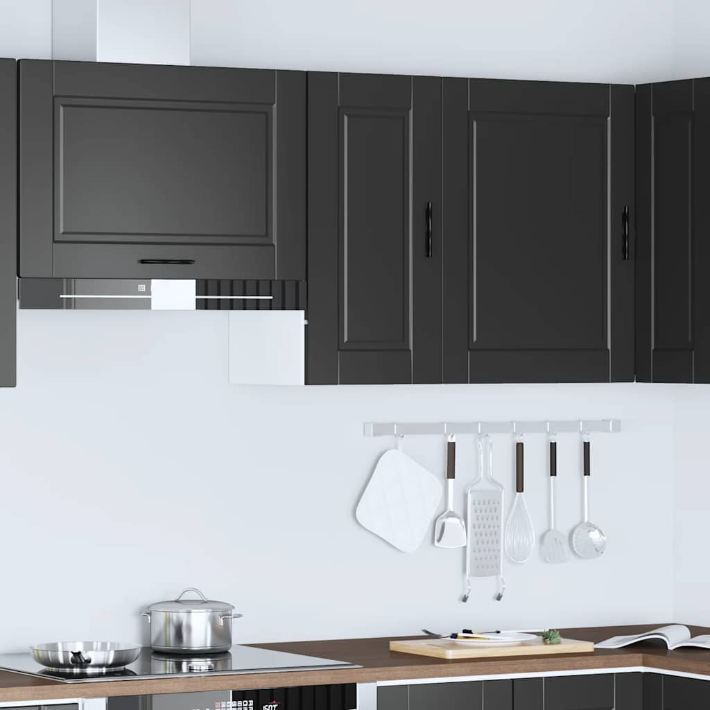 Kitchen cabinet, Porto, black, engineered wood
