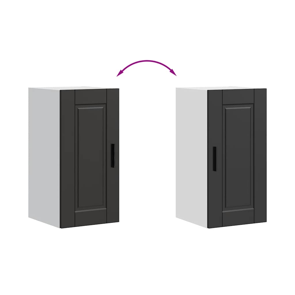Kitchen cabinet, Porto, black, engineered wood