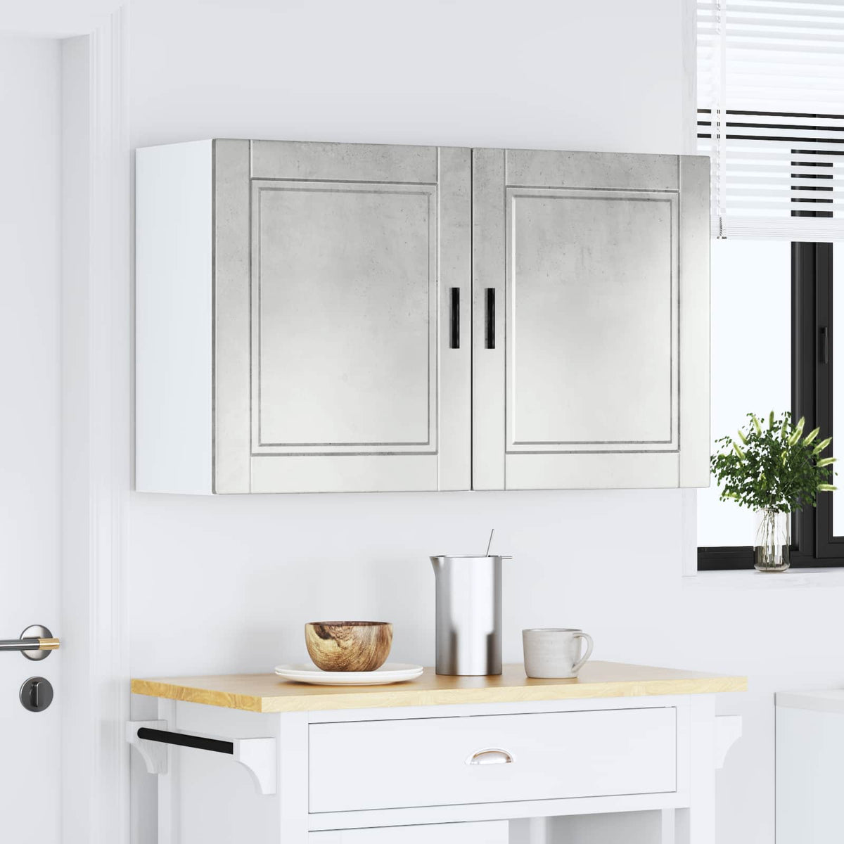 Wall kitchen cabinets 2 pcs "Porto" Concrete grey