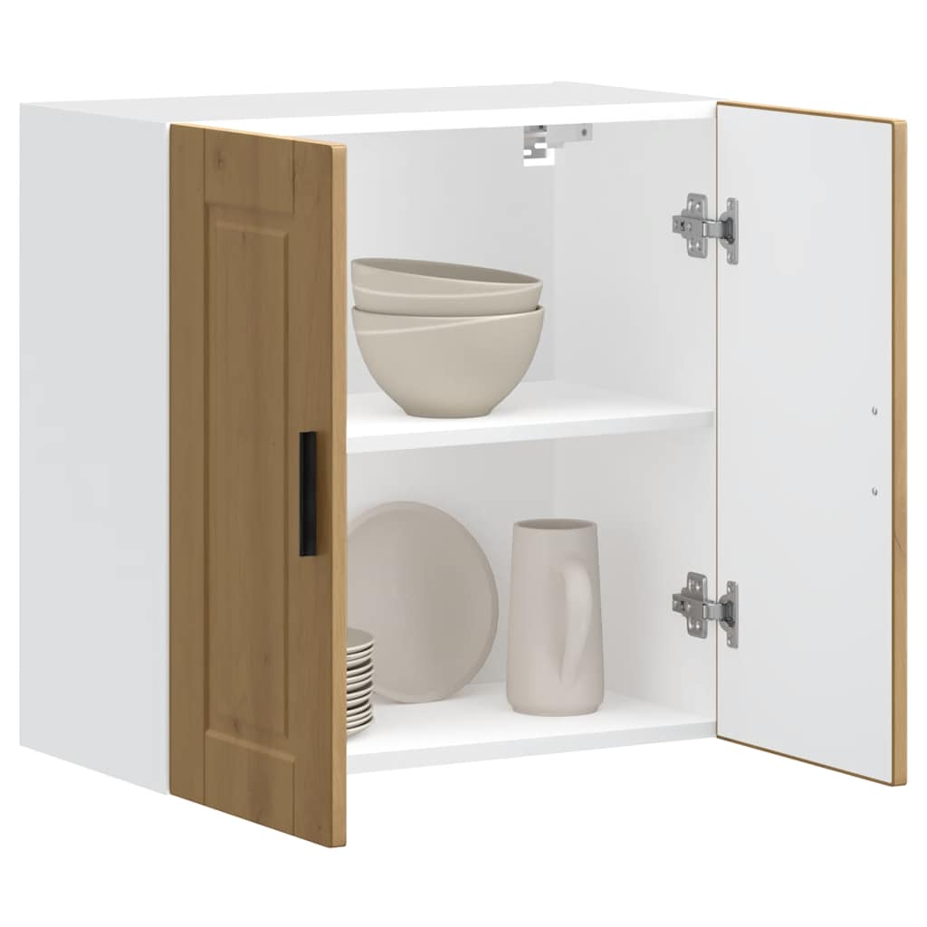 Wall kitchen cabinet, Porto, artisan oak, wood