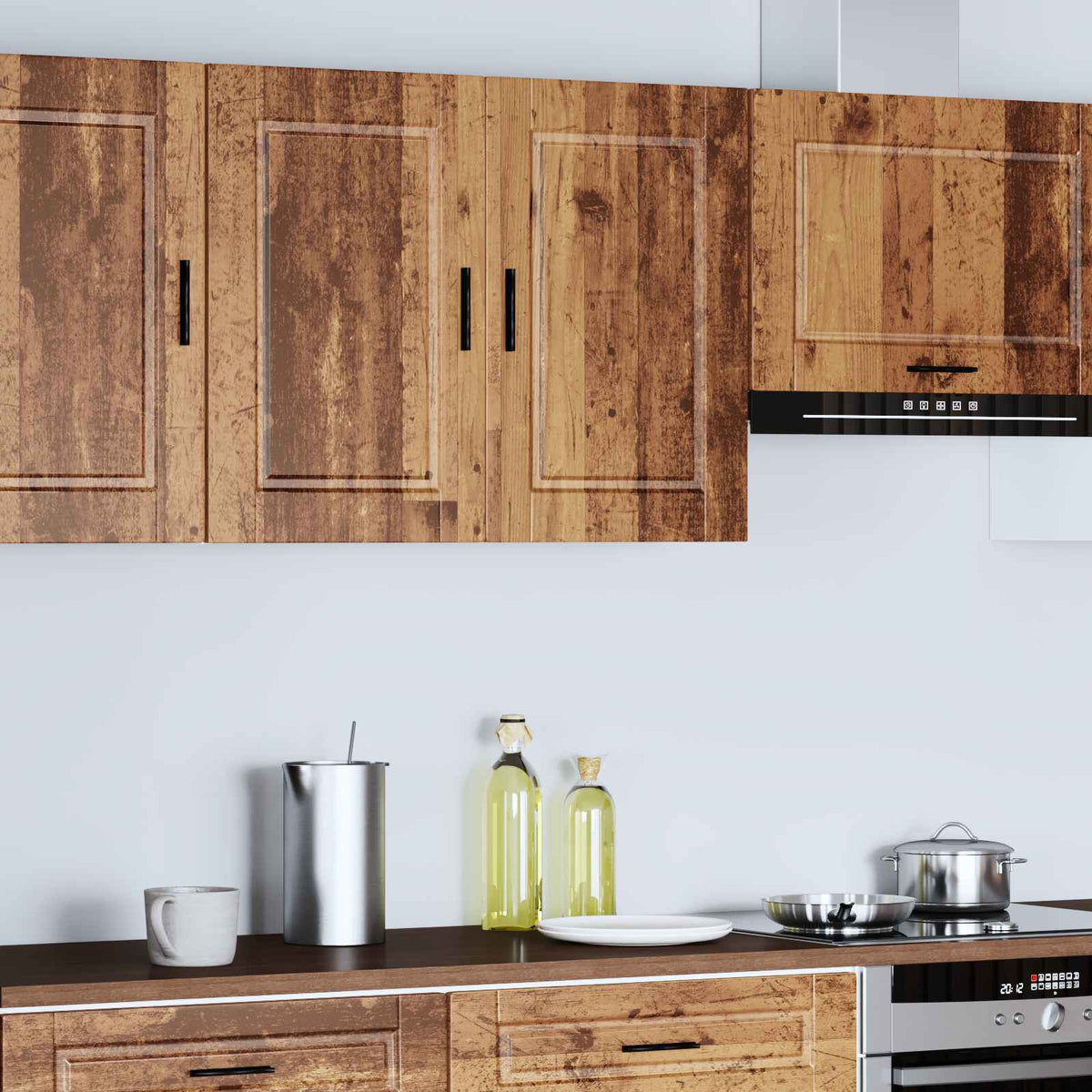 Wall kitchen cabinet, Porto, wood, engineered wood