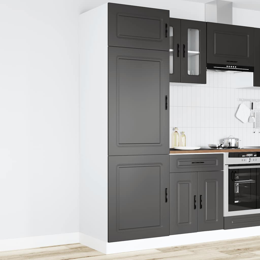 Kitchen cabinet, Porto, black, engineered wood