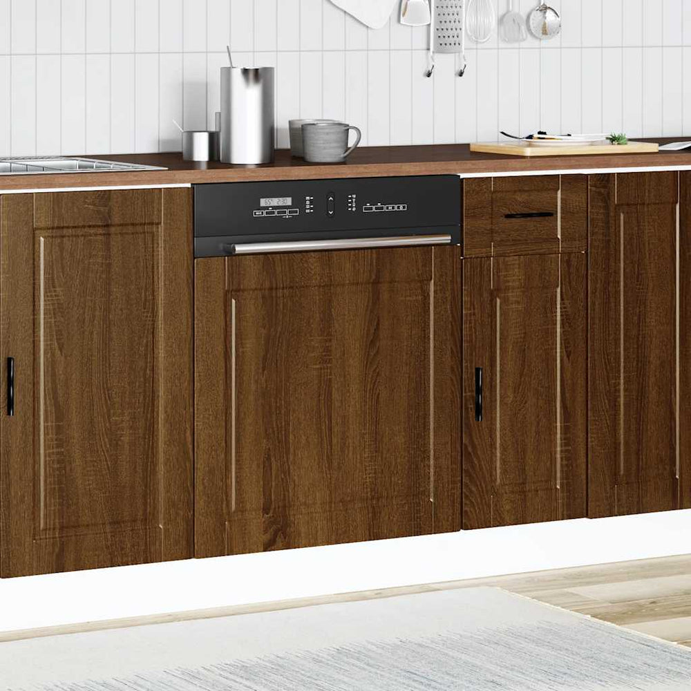 Dishwasher panel, Porto, brown, 60x1.5x67cm, wood