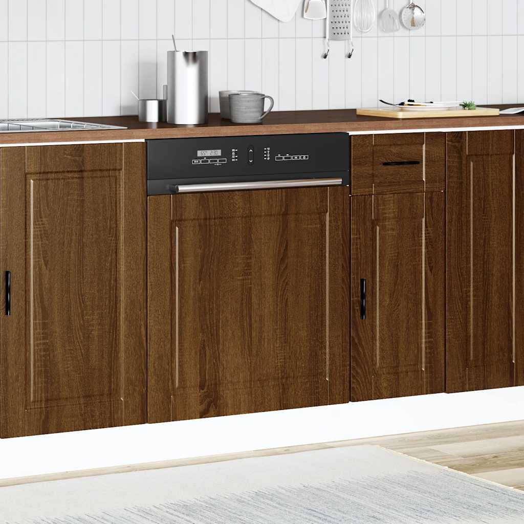 Dishwasher panel, Porto, brown, 60x1.5x67cm, wood