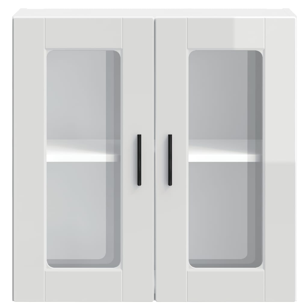 Kitchen cabinet with glass doors, Porto, white