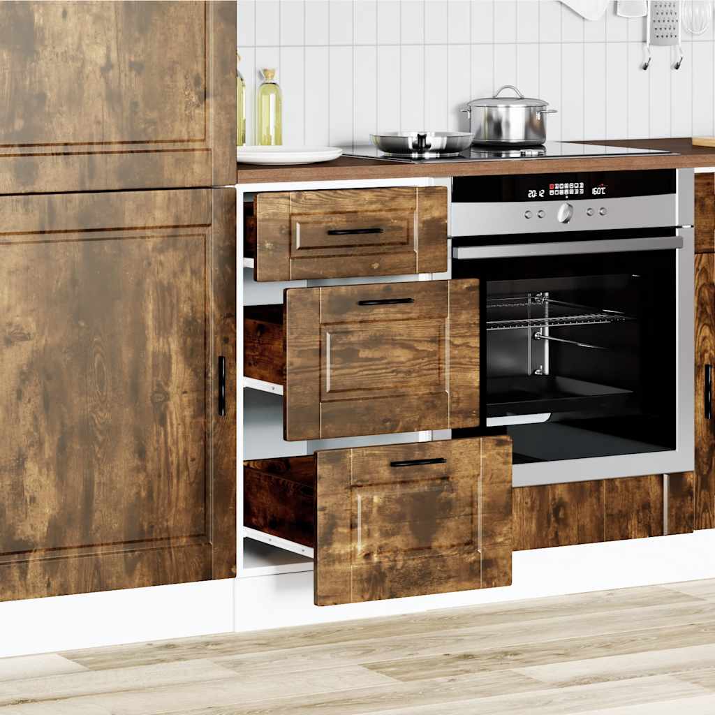 Kitchen cabinet, Porto, smoked oak, engineered wood