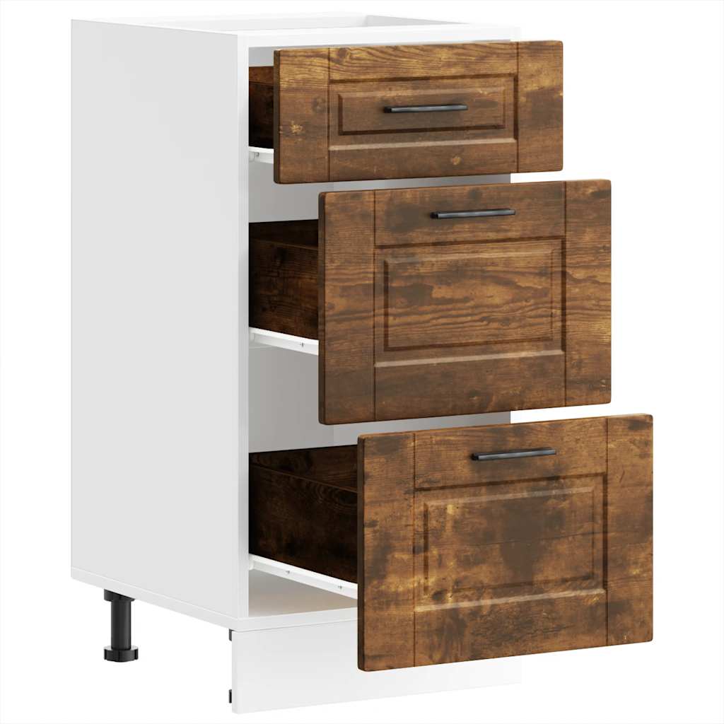 Kitchen cabinet, Porto, smoked oak, engineered wood