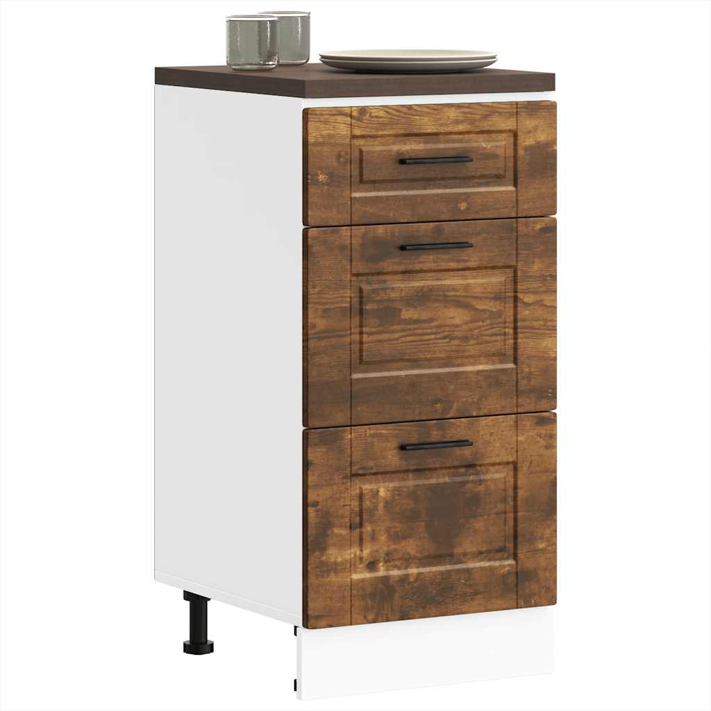 Kitchen cabinet, Porto, smoked oak, engineered wood