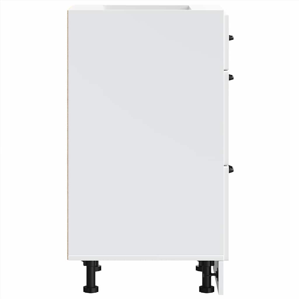 Virtuvės spintelė, Lucca, balta, apdirbta mediena