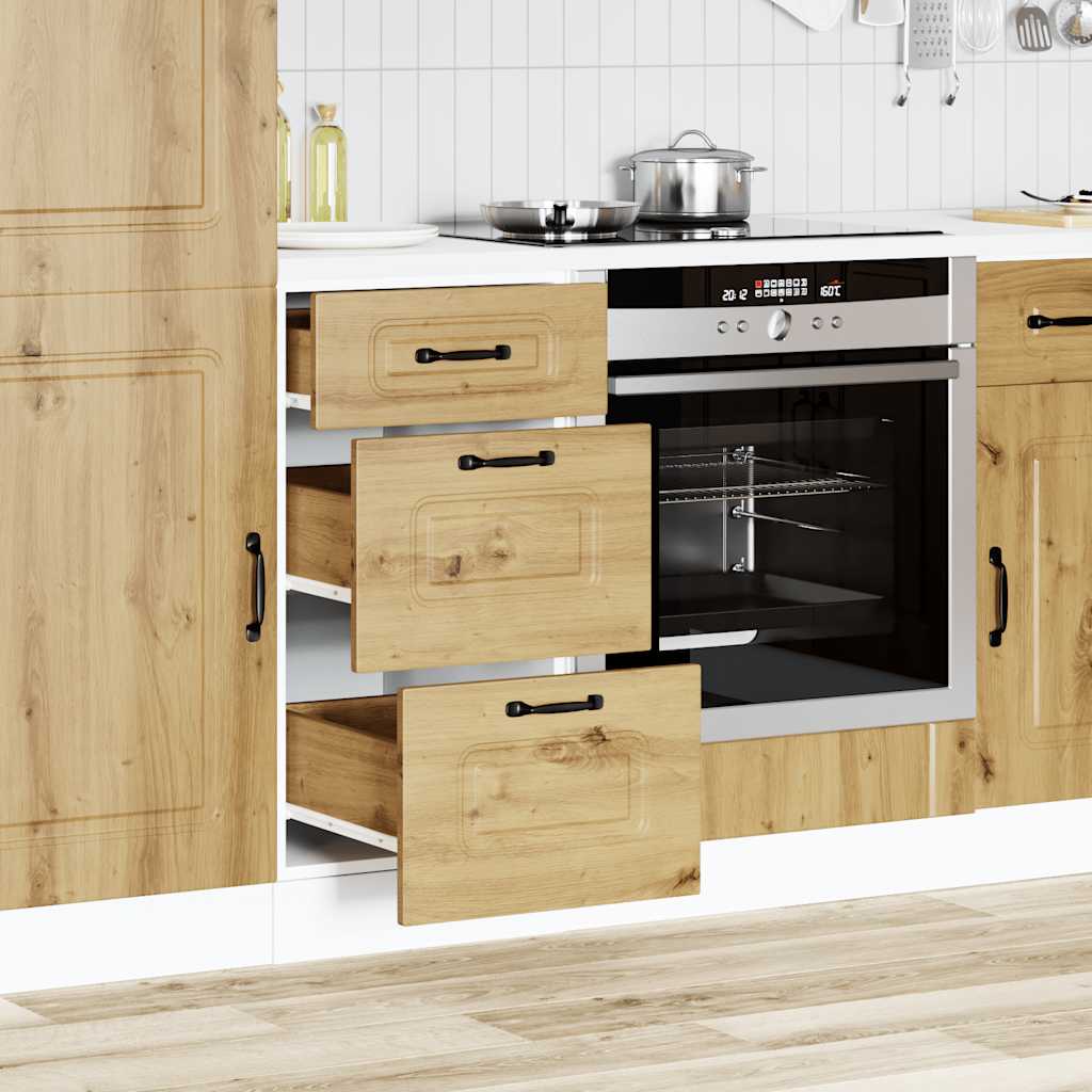 Kitchen cabinet, Kalmar, artisan oak, engineered wood