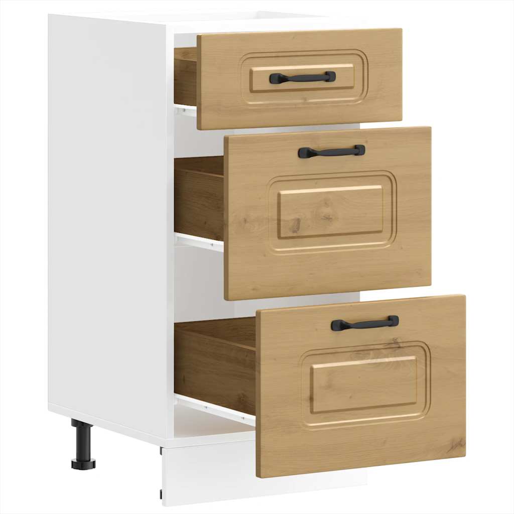 Kitchen cabinet, Kalmar, artisan oak, engineered wood
