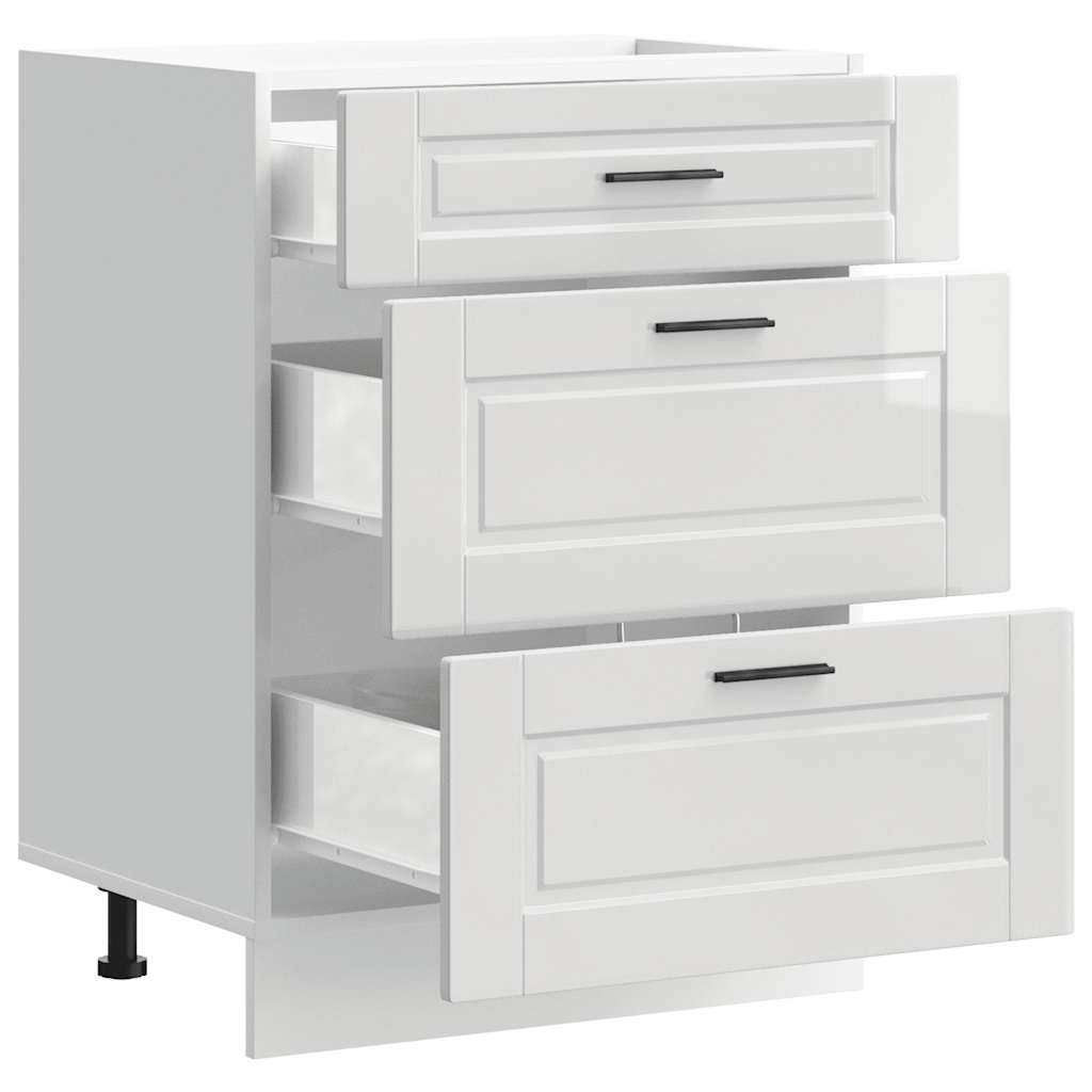 Kitchen cabinet, "Porto", glossy white, engineered wood