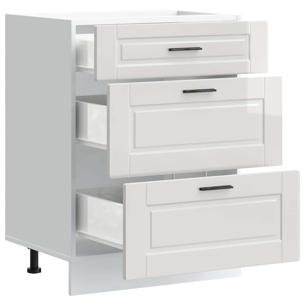 Kitchen cabinet, "Porto", glossy white, engineered wood