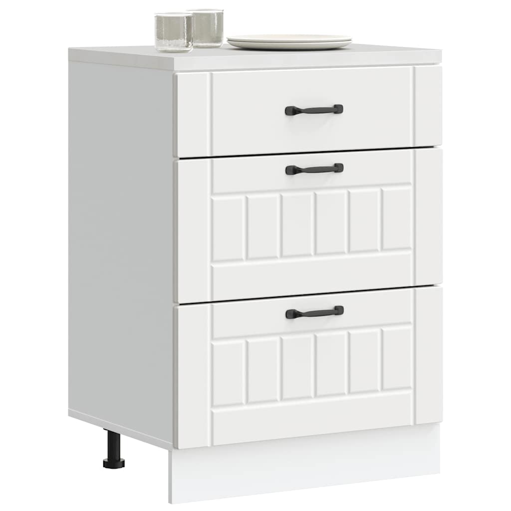 Kitchen cabinet, Lucca, white, engineered wood