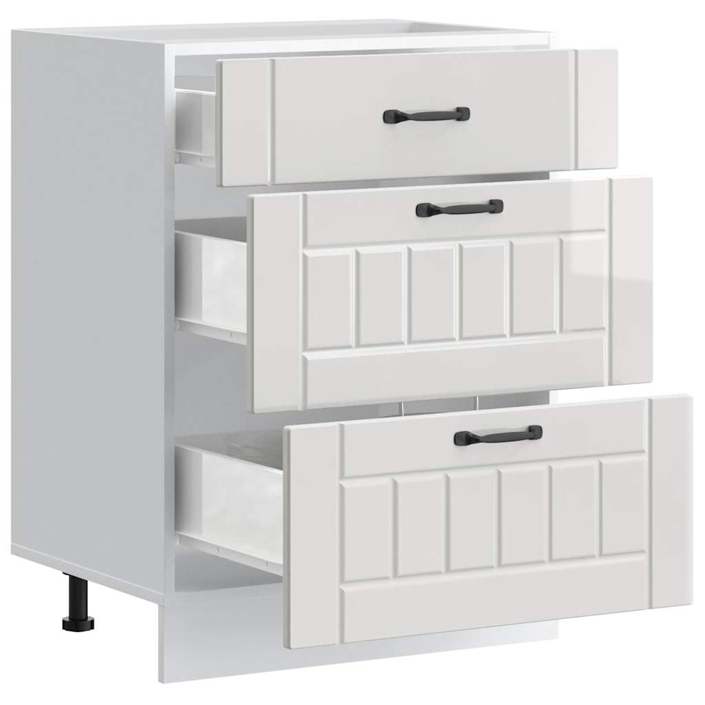Kitchen cabinet, Lucca, white, engineered wood