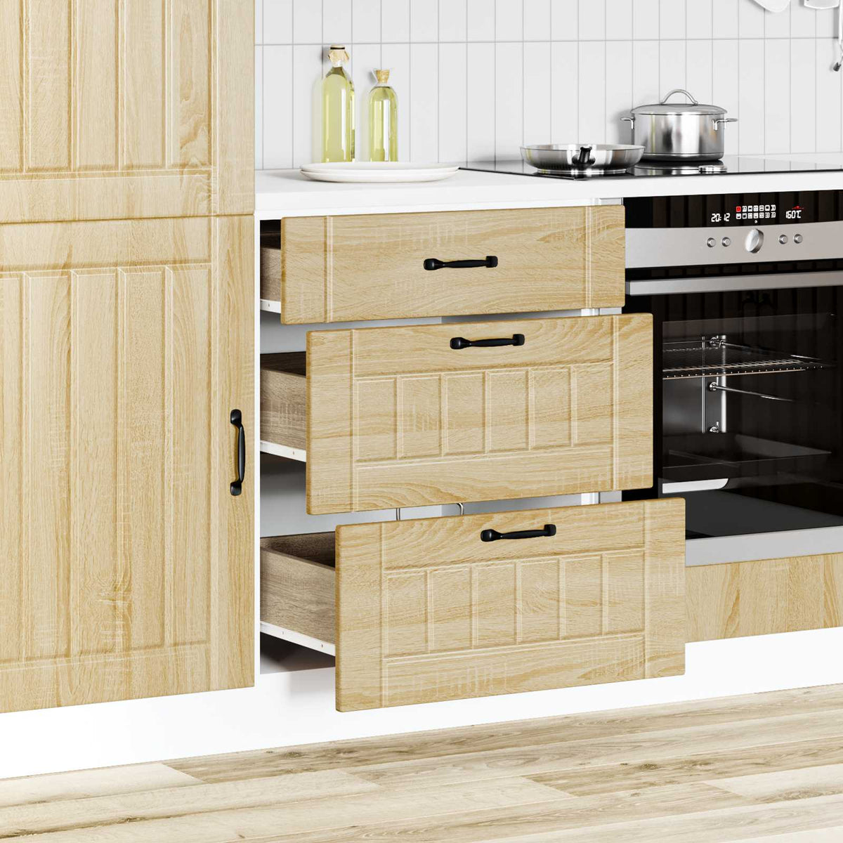 Kitchen cabinet, Lucca, Sonoma oak, engineered wood