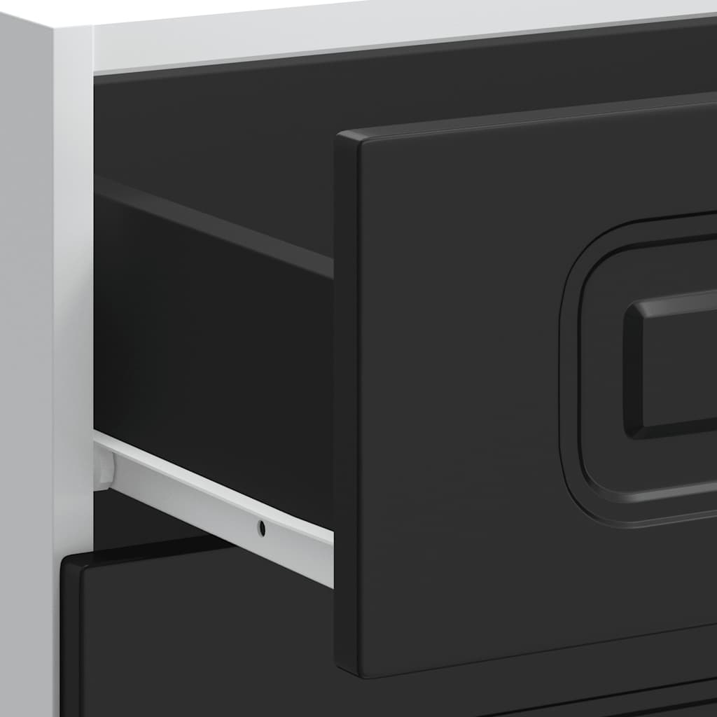 Kitchen cabinet, Kalmar, black, engineered wood