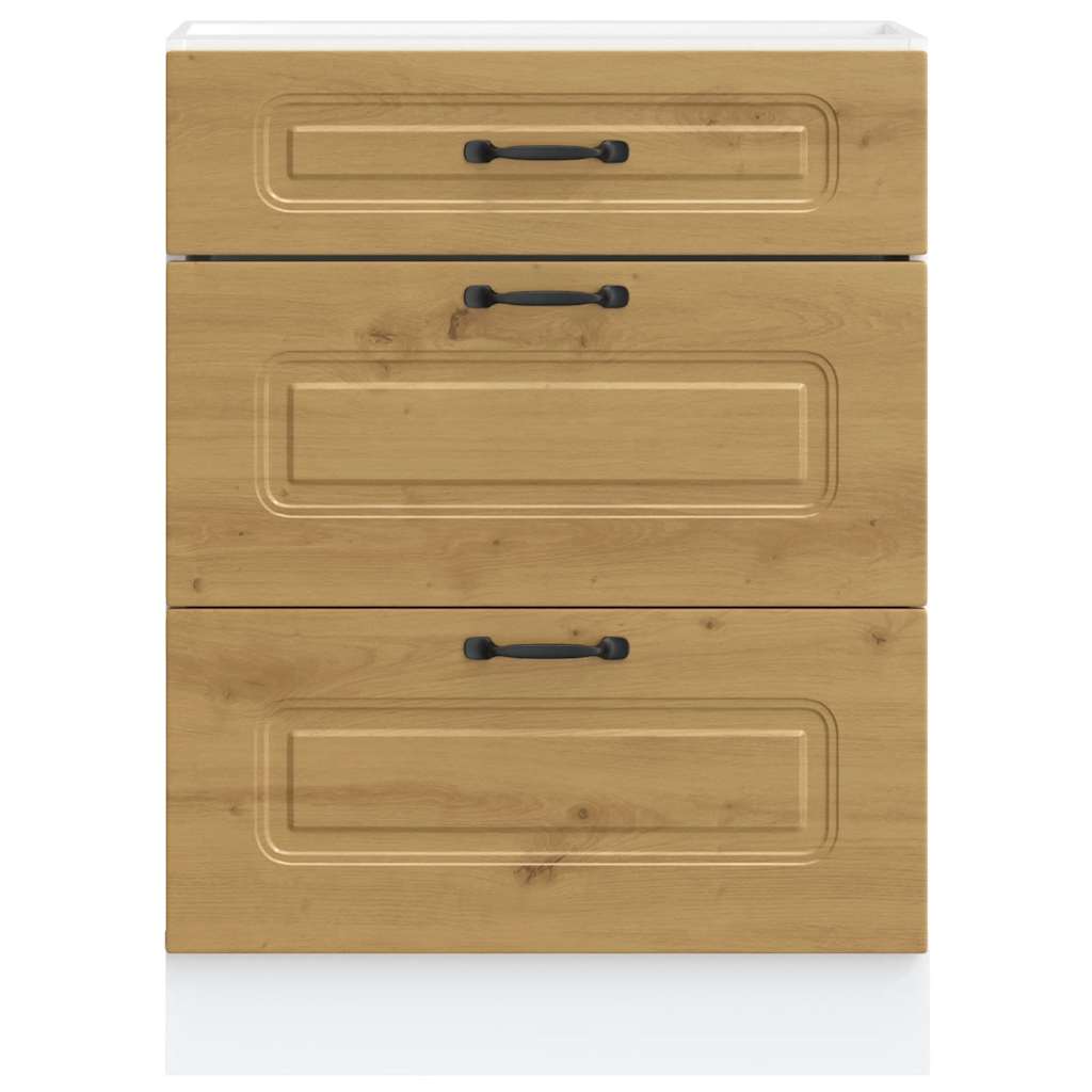 Kitchen cabinet, Kalmar, artisan oak, engineered wood