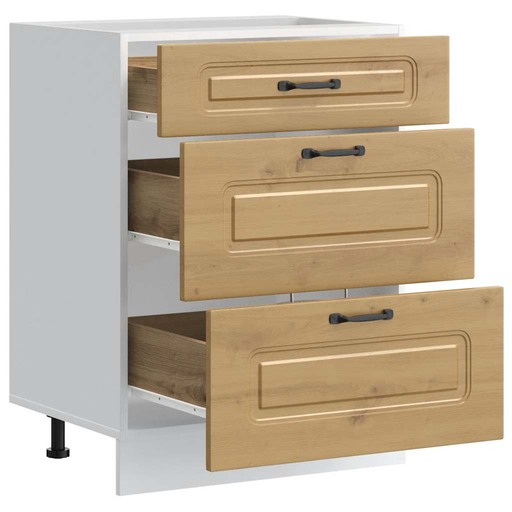 Kitchen cabinet, Kalmar, artisan oak, engineered wood