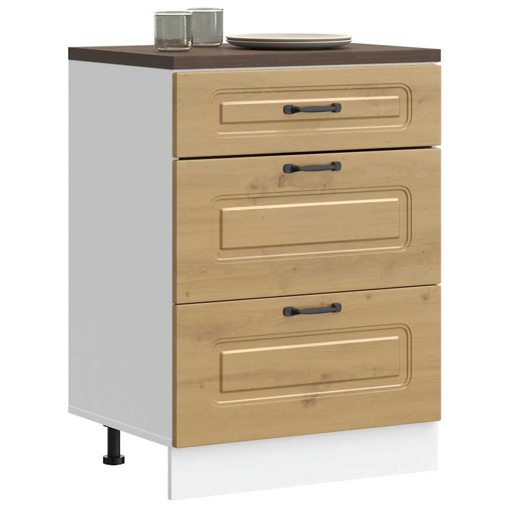 Kitchen cabinet, Kalmar, artisan oak, engineered wood