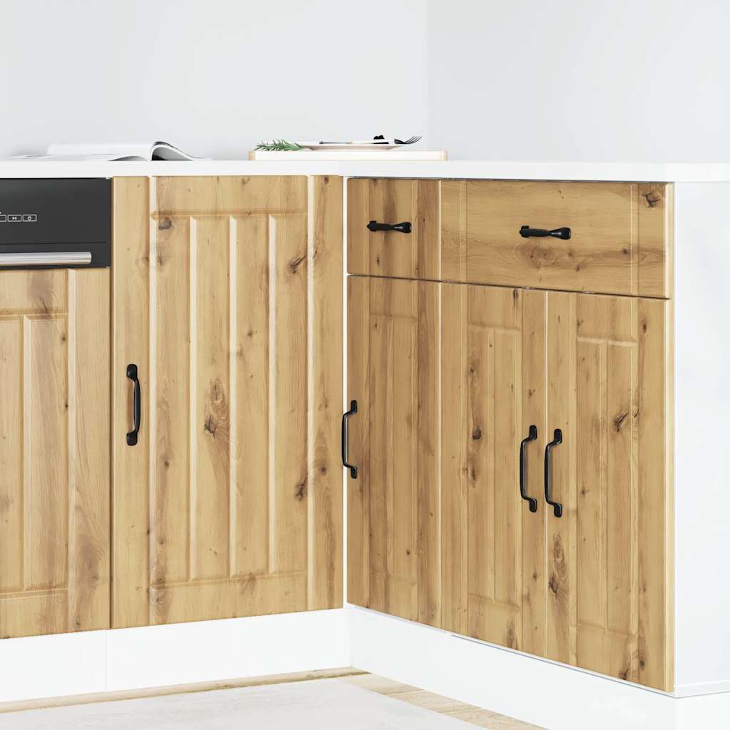 Kitchen Base Cabinet "Lucca" Artisan Oak Engineered Wood