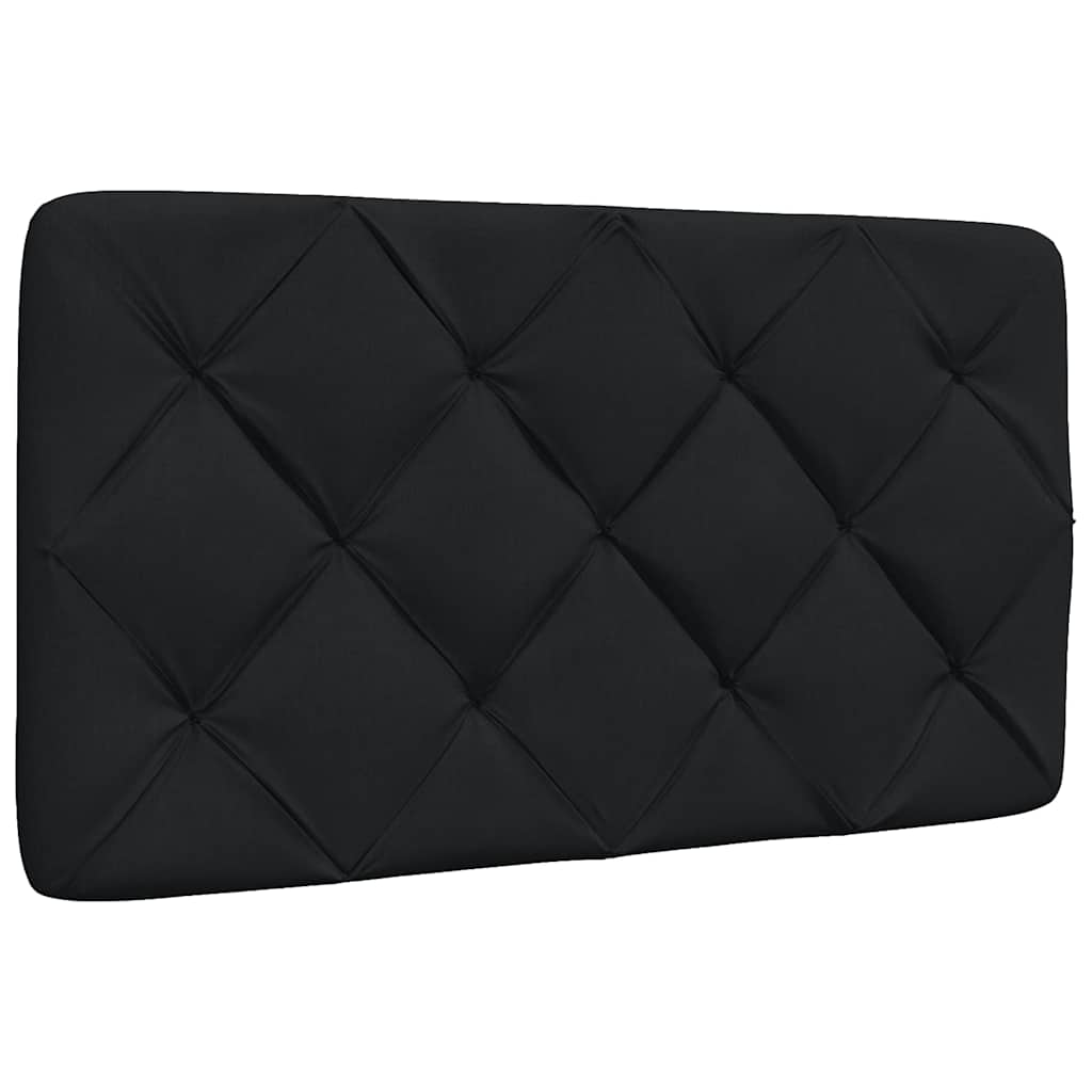 LED bed frame without mattress, black, 80x200 cm, fabric