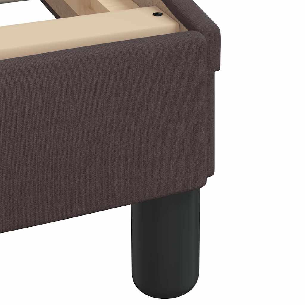 LED bed frame without mattress, dark brown, 120x200 cm